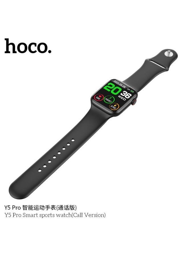 Hoco Y5 Pro SmartWatch Amoled Display Black - Image 2
